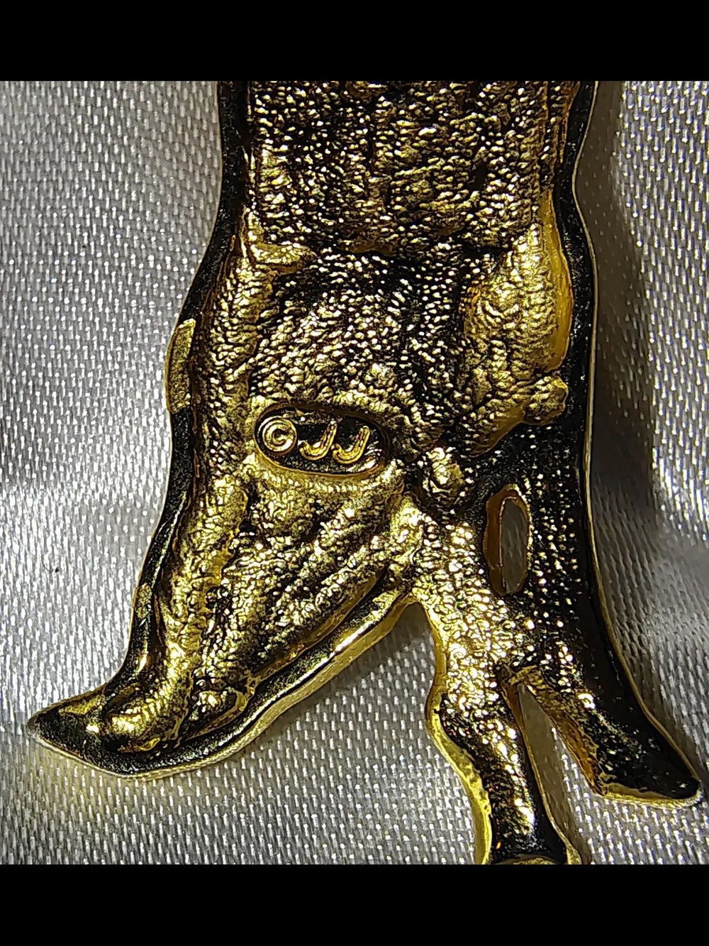 Vintage JJ Gold Tone Angel Wing Brooch Rare
